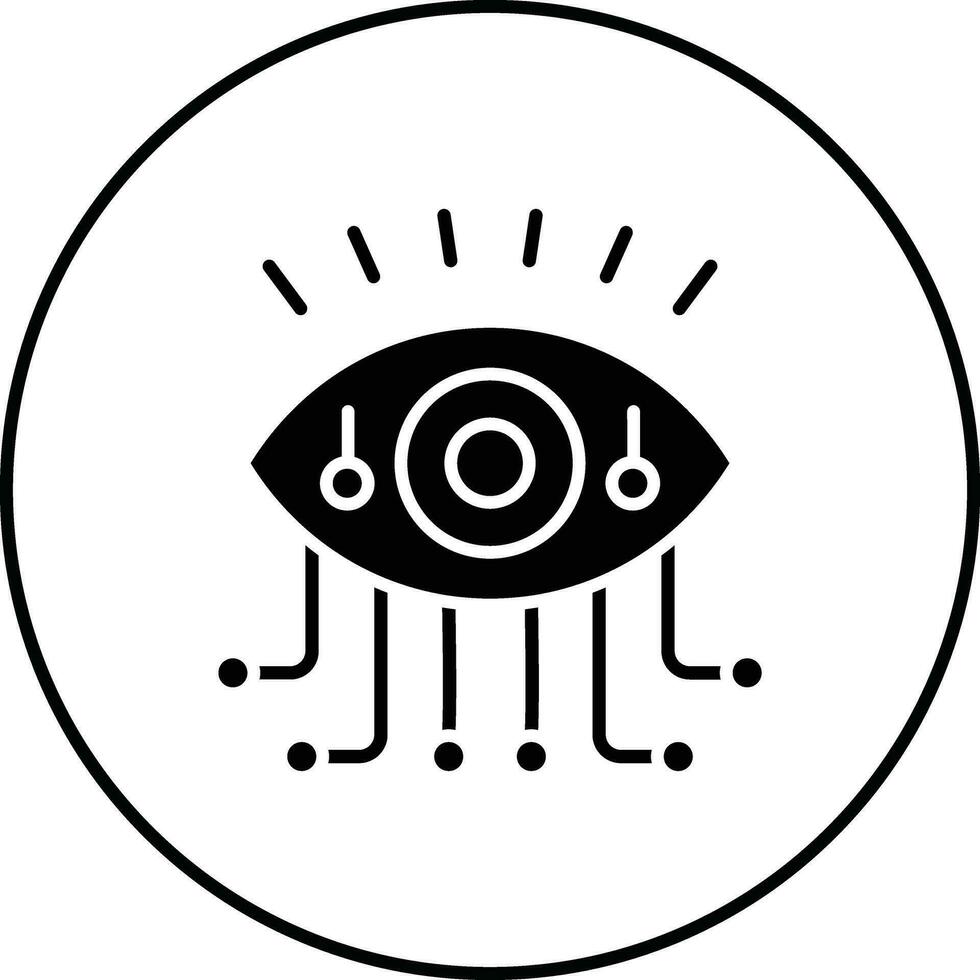 biónico ojo vector icono