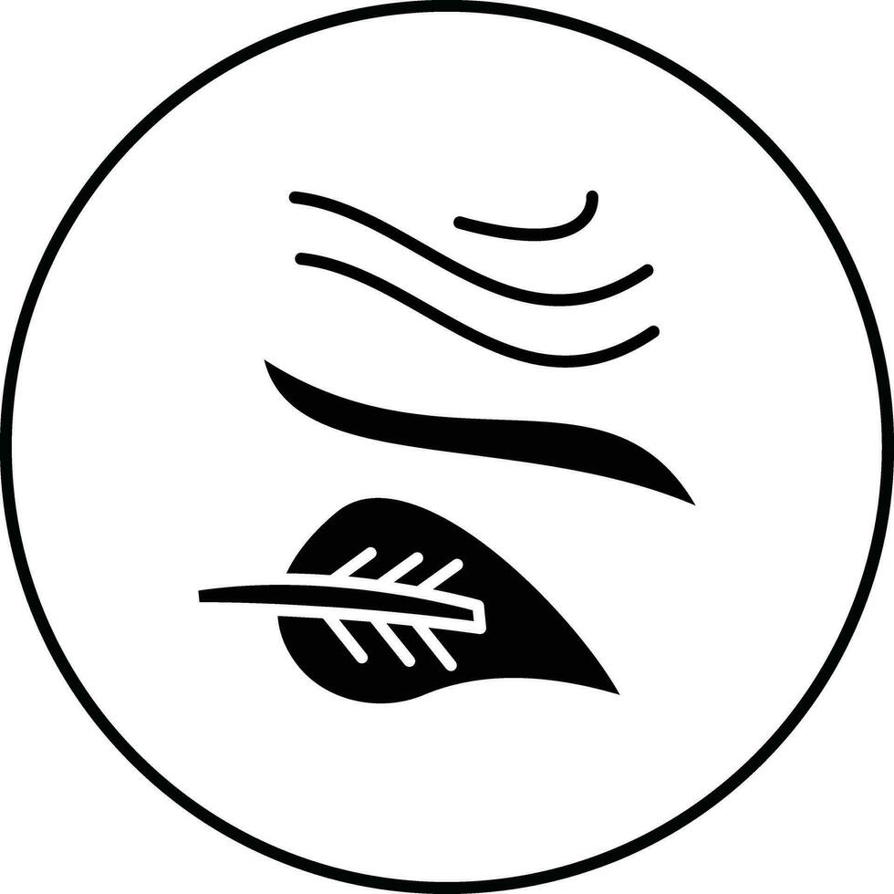 Leaf Fluttering in Wind Vector Icon