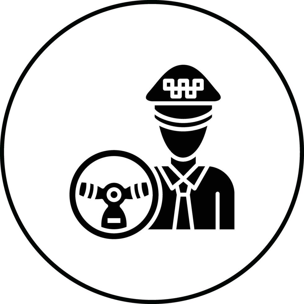 Taxi Driver Vector Icon