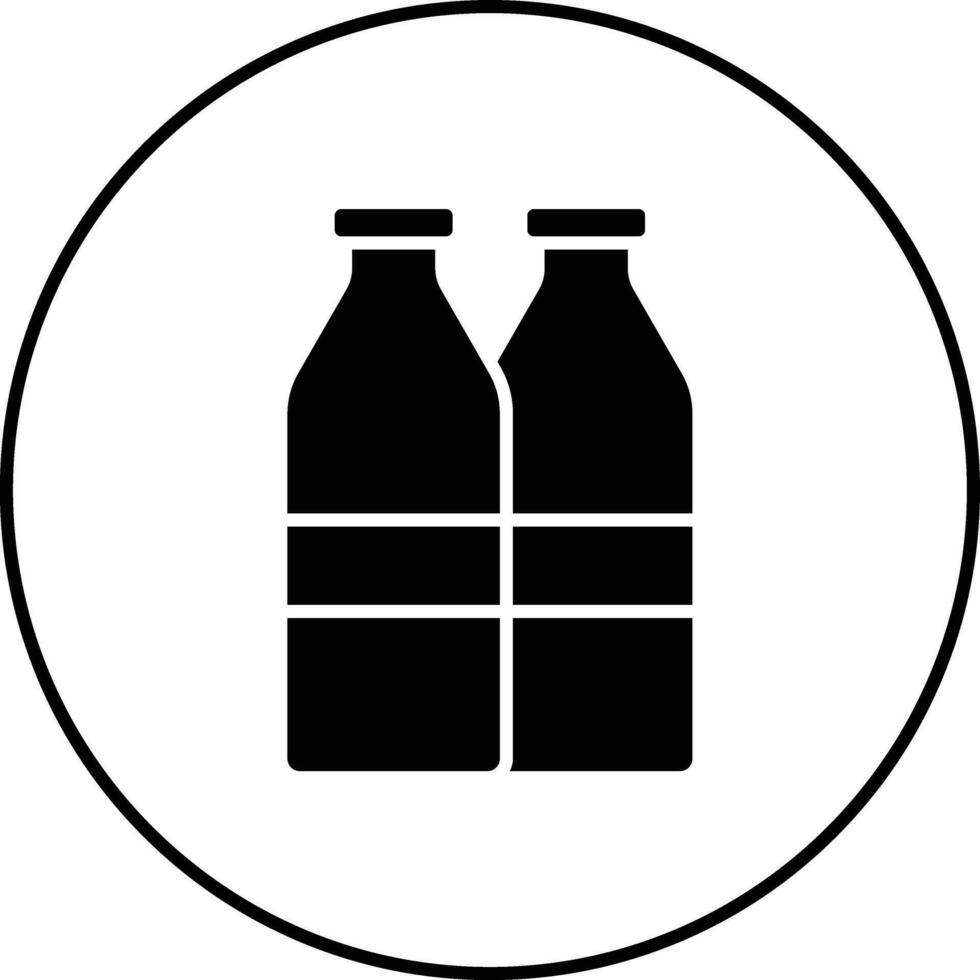 Milk Bottles Vector Icon