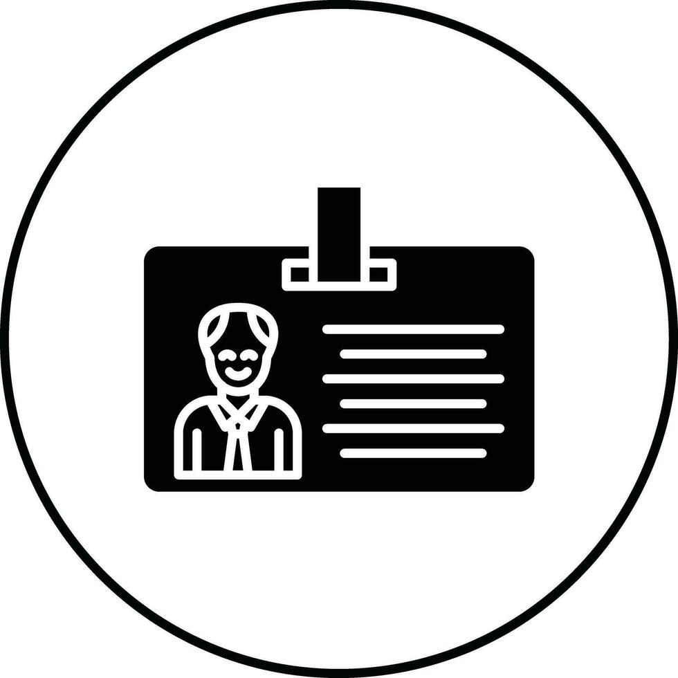 icono de vector de tarjeta de identidad