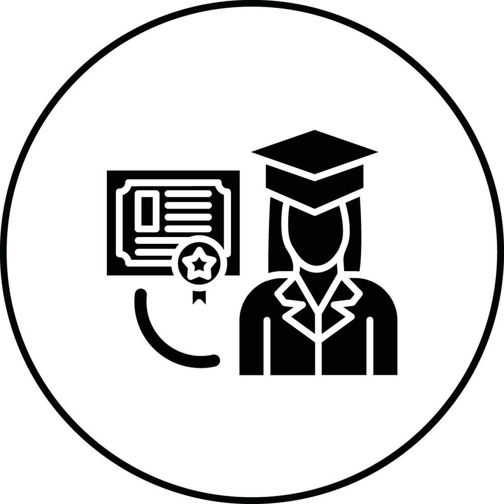 Receiving Diploma Vector Icon