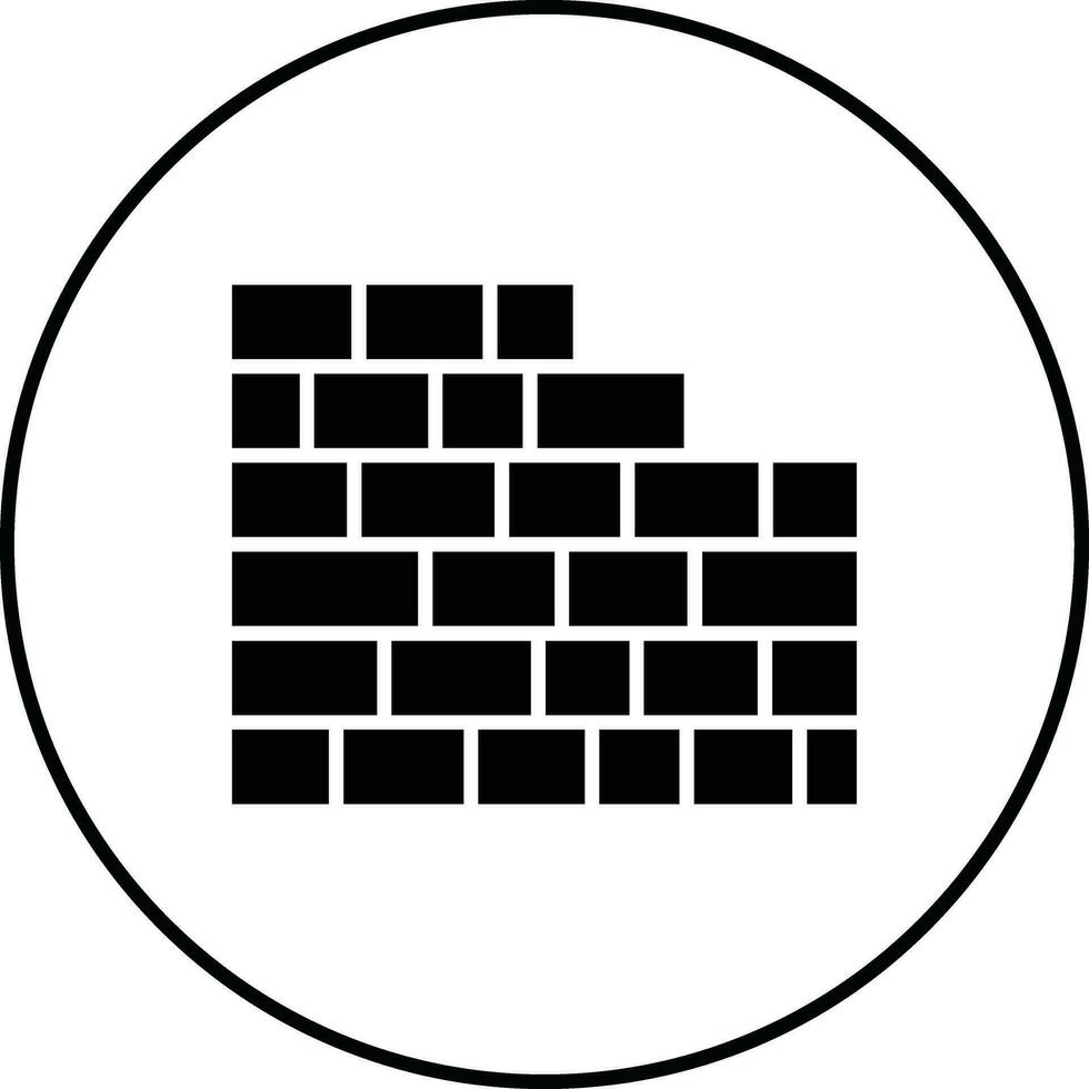 icono de vector de pared de ladrillo