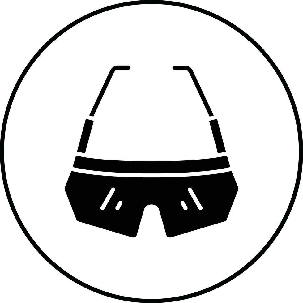 icono de vector de gafas de seguridad