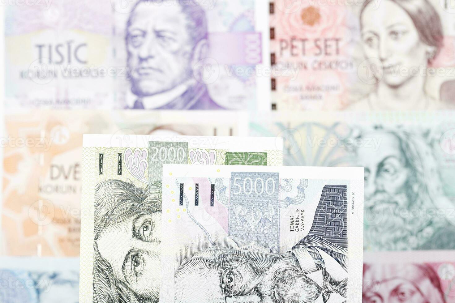 Czech money a business background photo