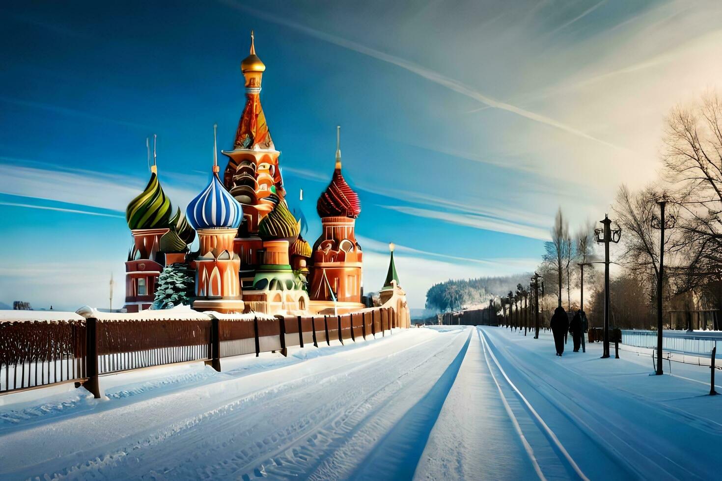 the red square in moscow, russia. AI-Generated photo