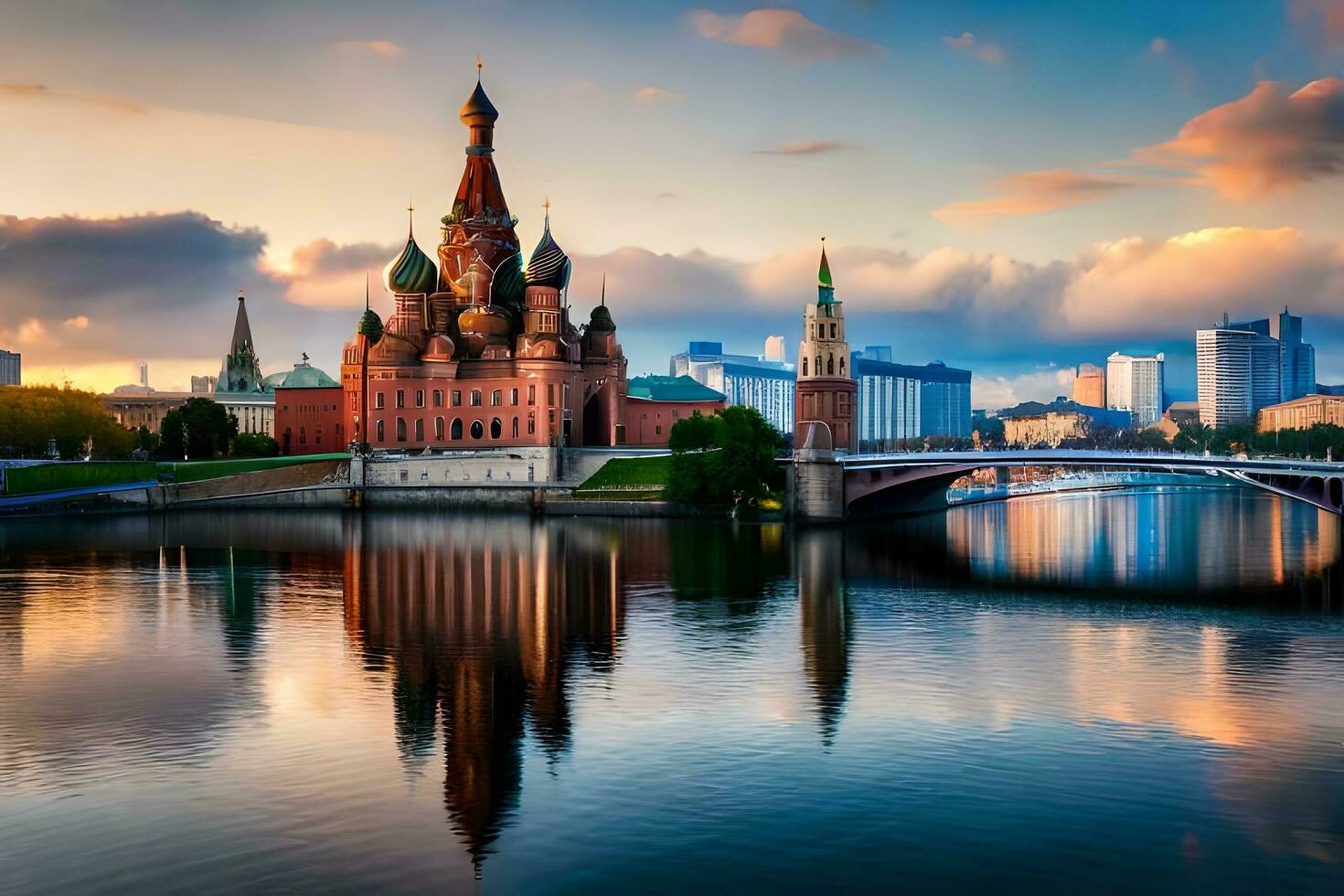 moscow, russia, kremlin, kremlin bridge, kremlin, kremlin bridge. AI-Generated photo
