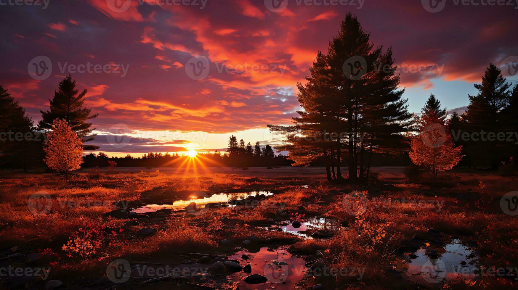 el Desierto paisaje a puesta de sol ai generativo foto