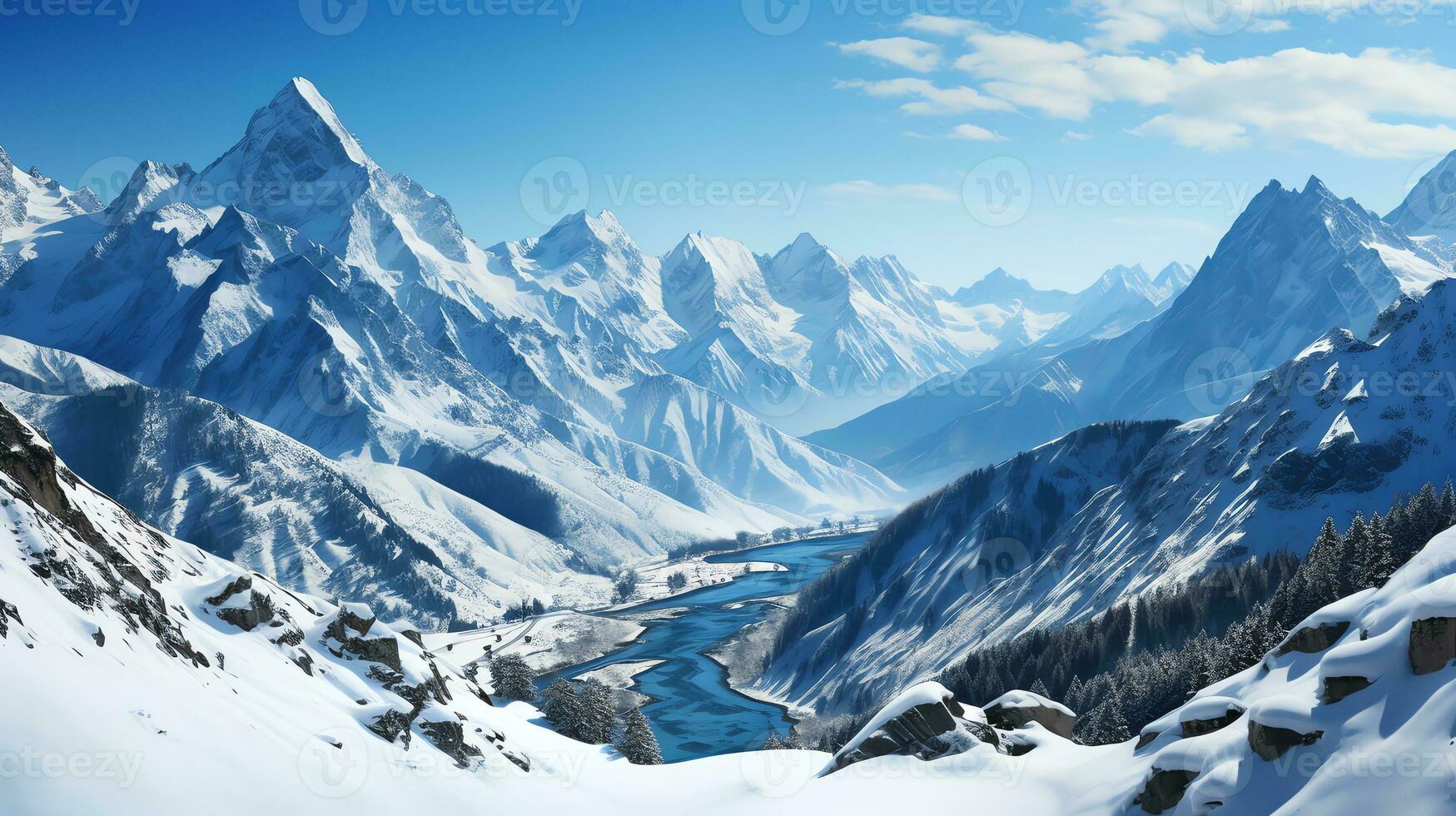 the beauty of nature AI Generative photo