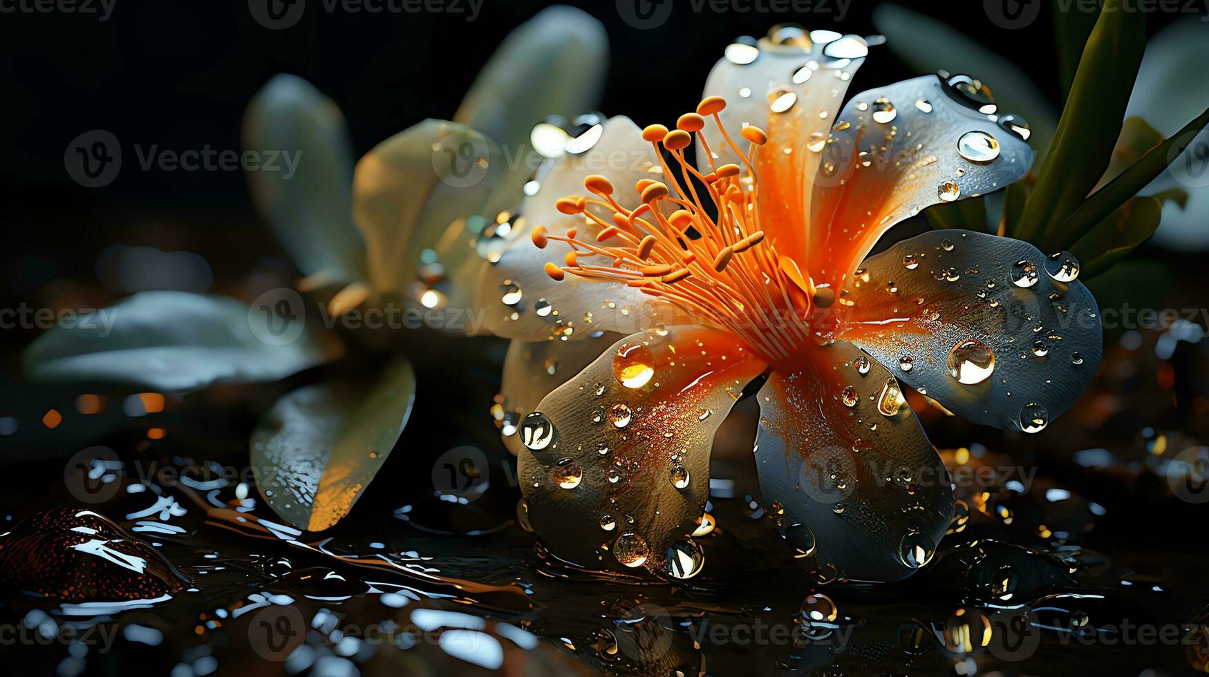 un manojo de rosado flores en un negro envase ai generativo foto