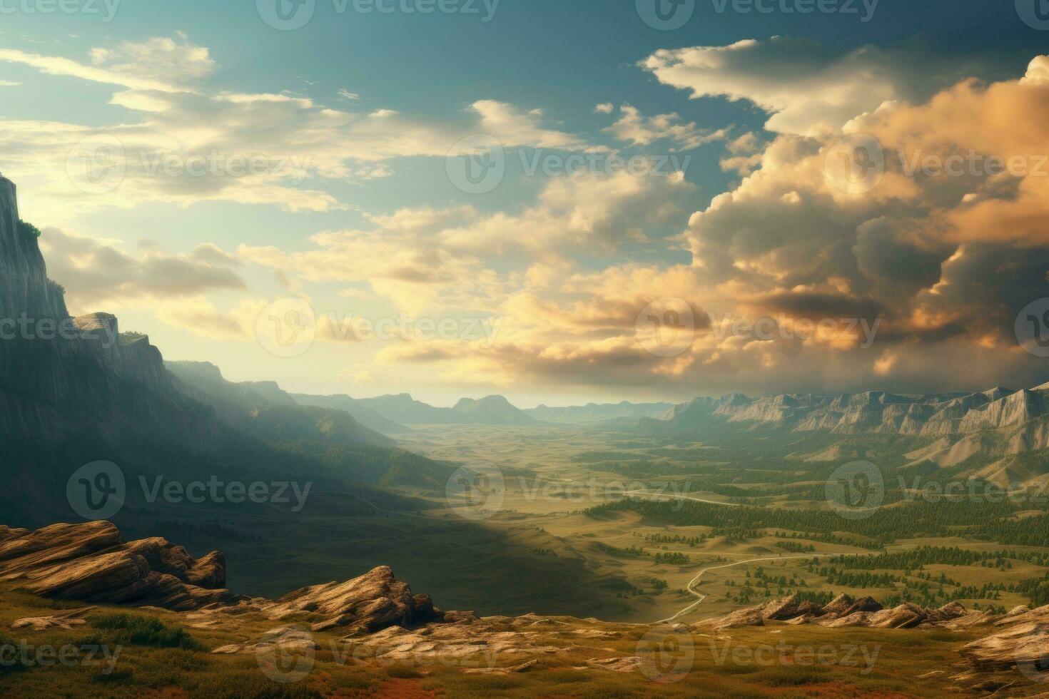 Breathtaking View of Untouched Wilderness. Generative AI photo