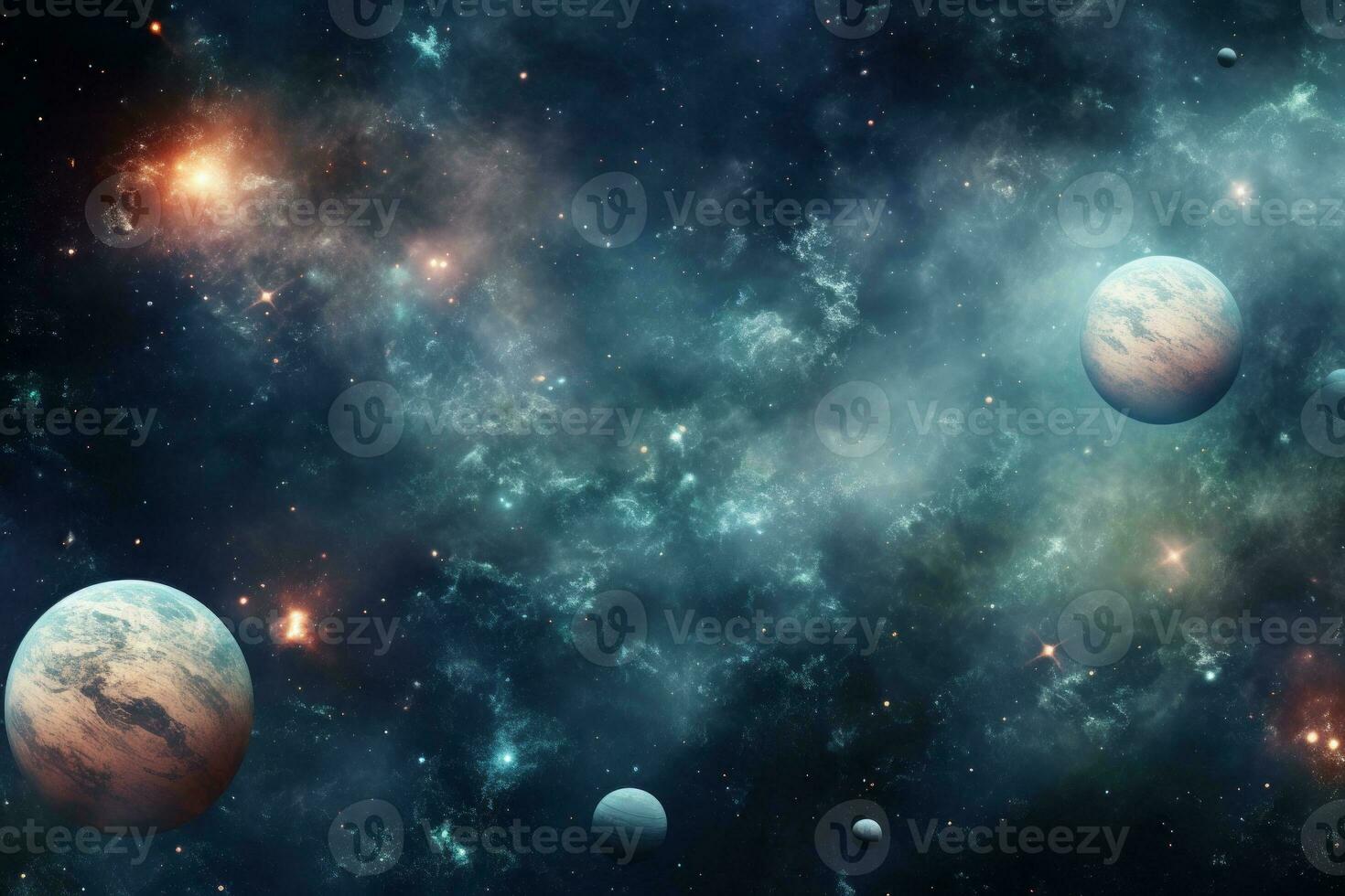 Cosmic and celestial wallpaper background. Generative AI photo