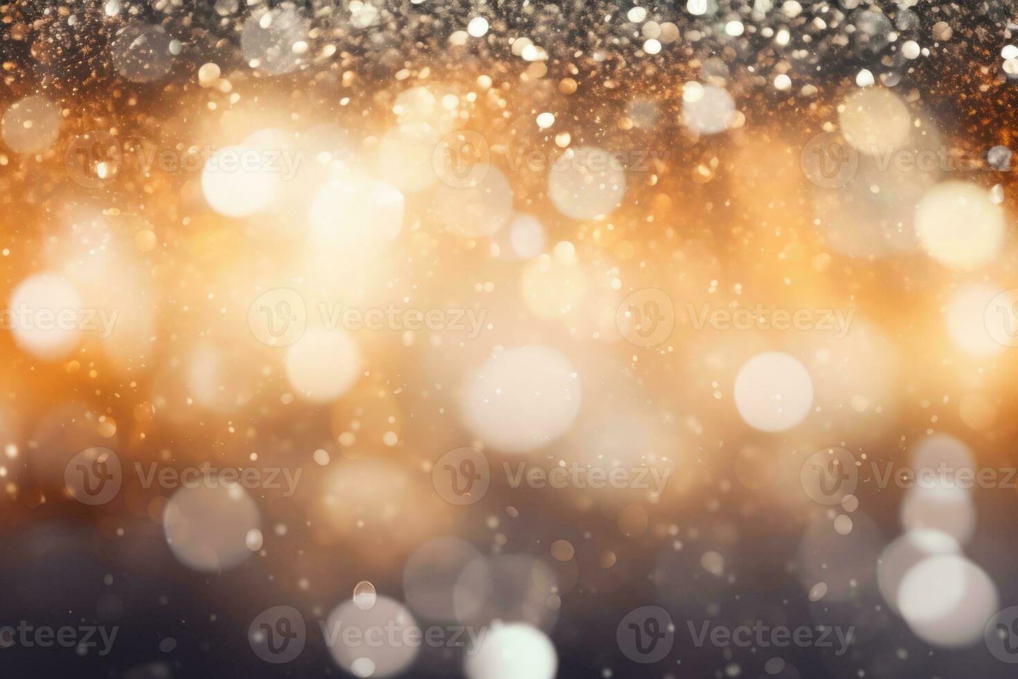 Festive bokeh lights on snowy. Generative AI photo