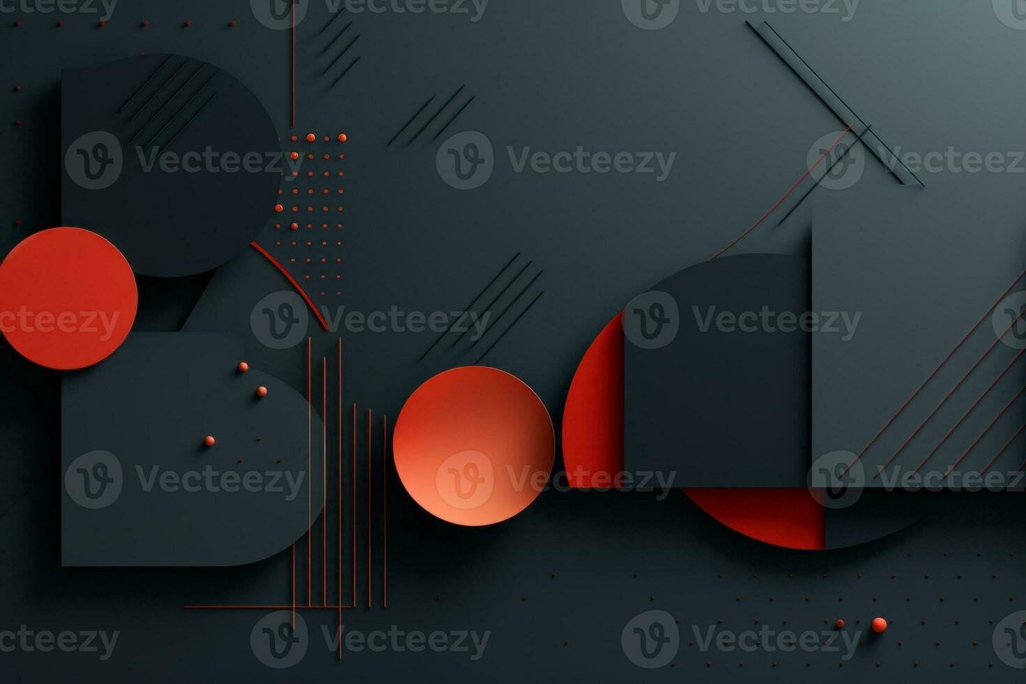 Minimalistic Wallpaper with Geometric Shapes. Generative AI photo