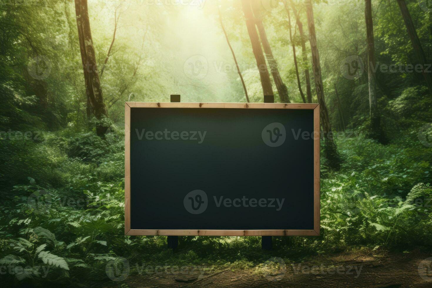 Forest Poster Frame. Generative AI photo