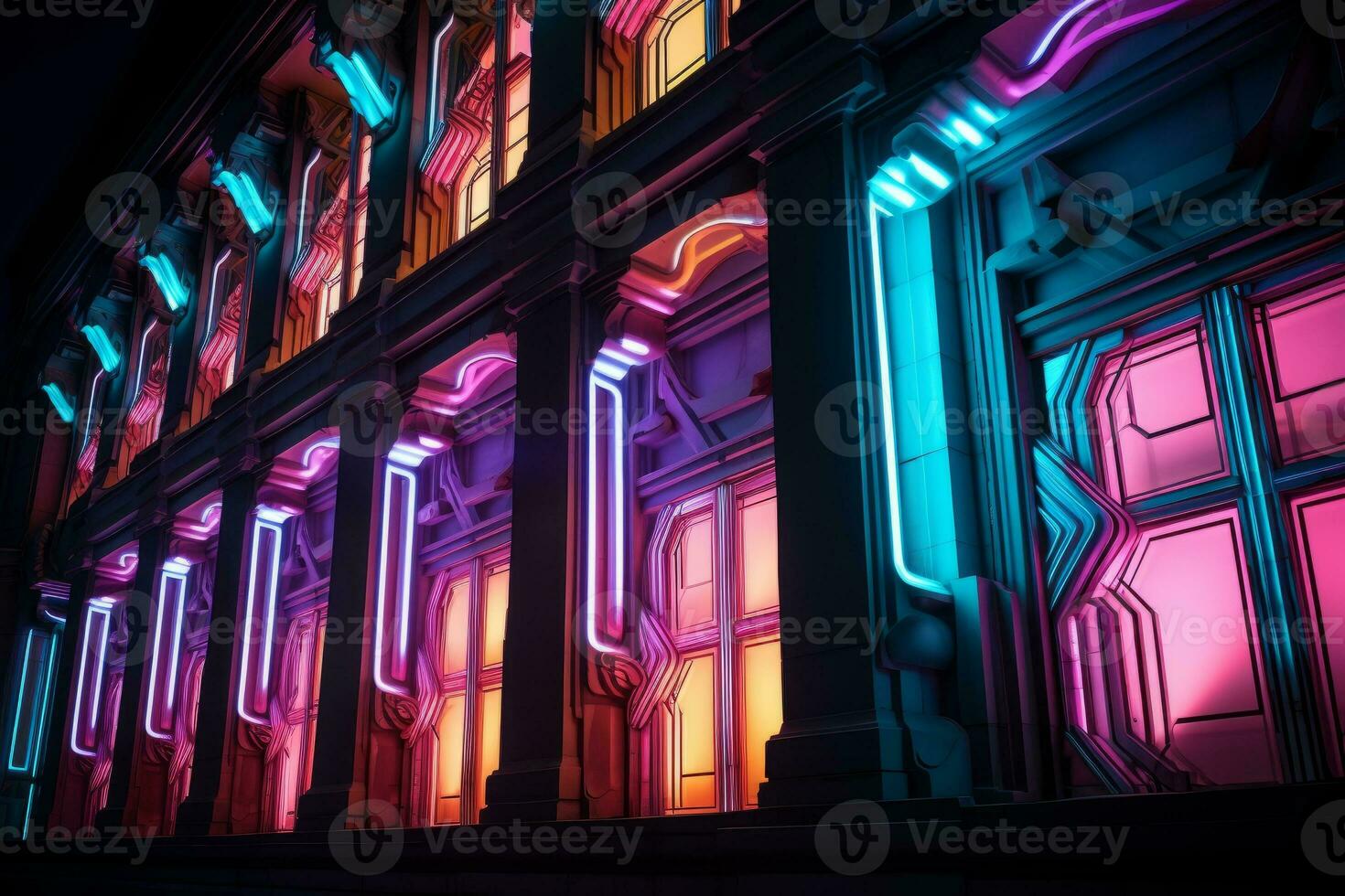 Outlined Architectural Details. Generative AI photo