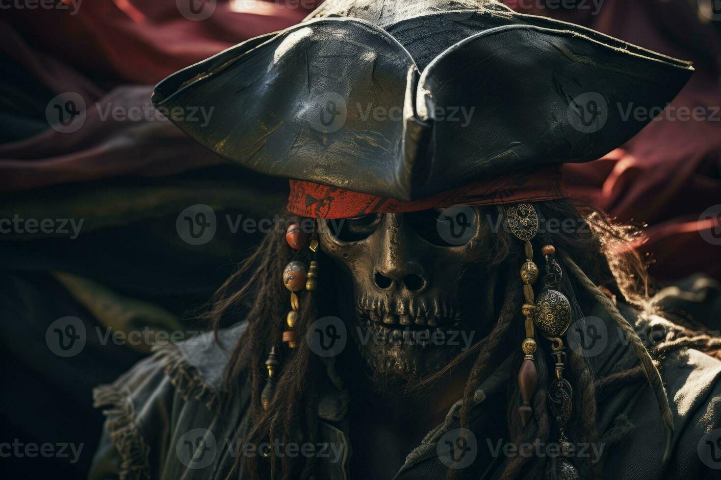 Pirate's Bandana Symbol of Adventure. Generative AI photo