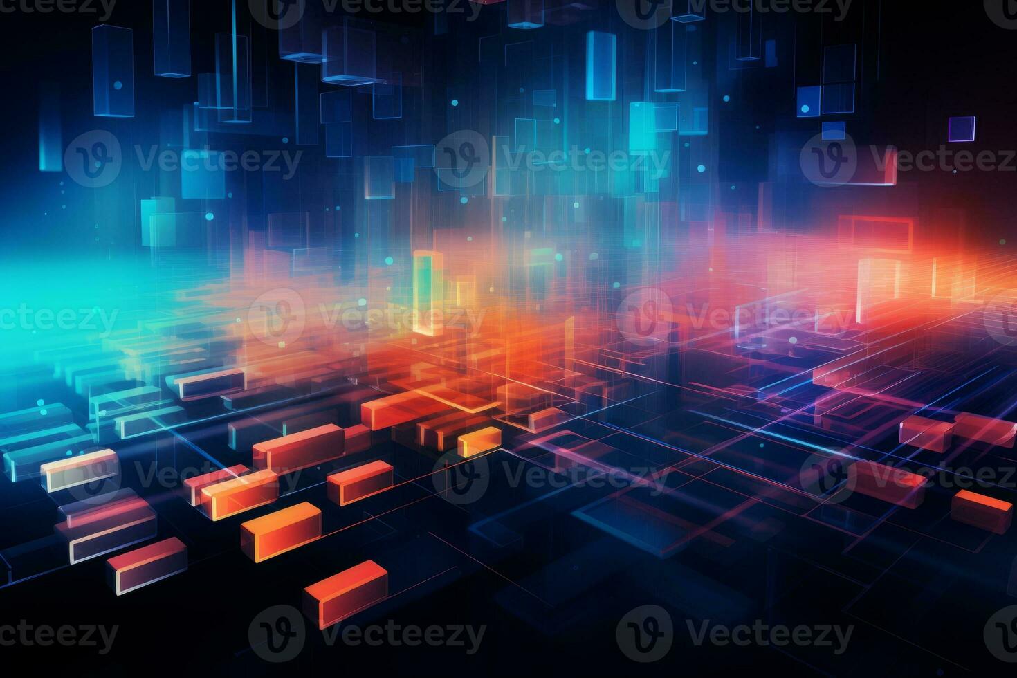 Abstract technology background. Generative AI photo