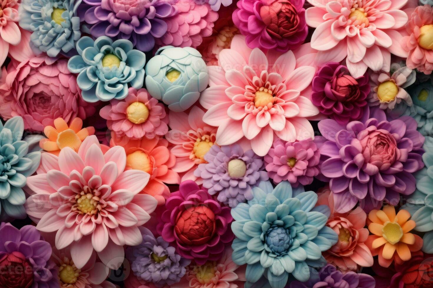 Colorful Floral Backgrounds. Generative AI photo