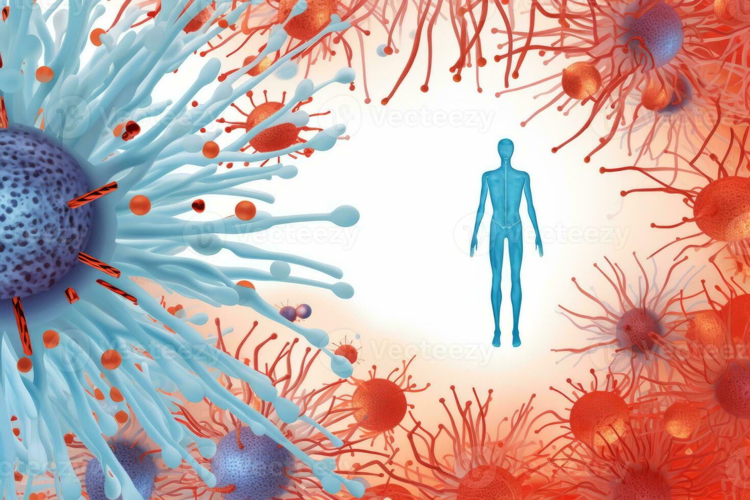 Immune System Attack in Stills Disease. Generative AI photo