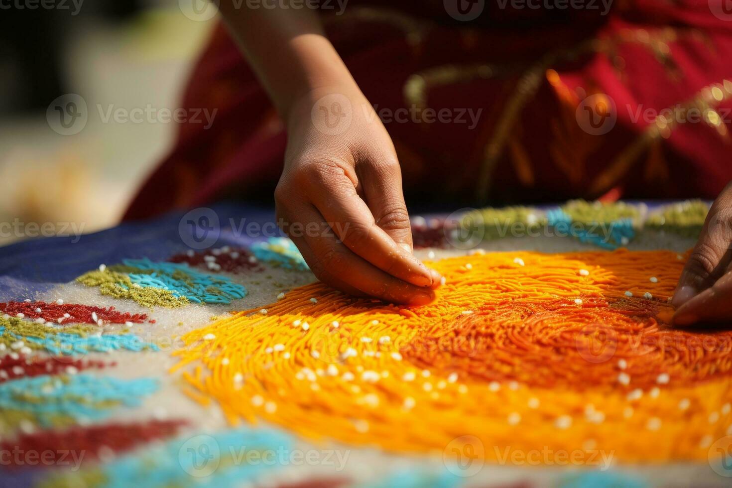 Artist creating a masterpiece. Generative AI photo
