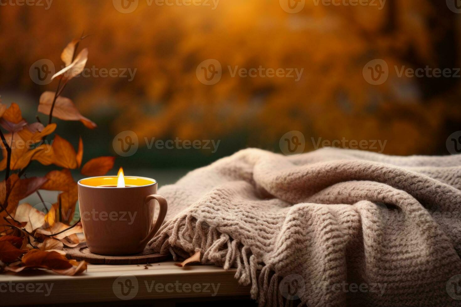 Cozy Fall Scene with Coffee. Generative AI 31581718 Stock Photo at Vecteezy