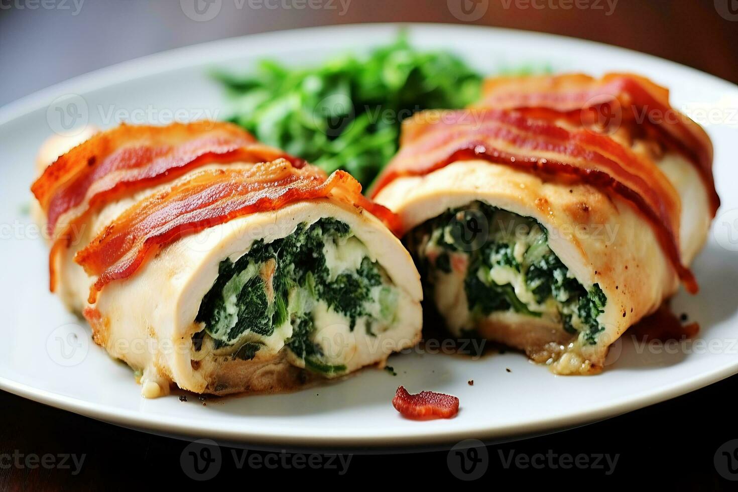 Crispy bacon and spinach. Generative AI 31581785 Stock Photo at Vecteezy