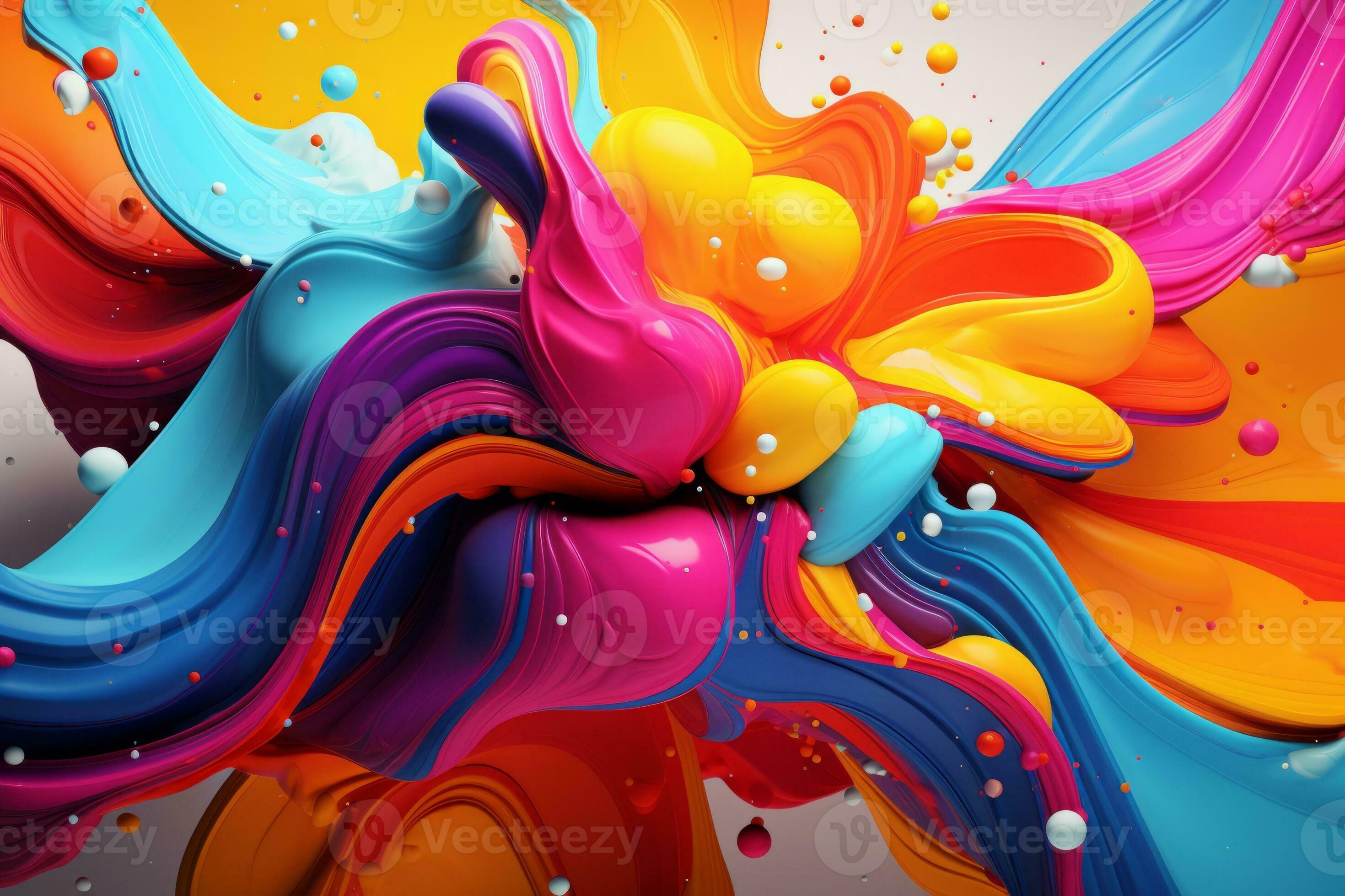 Vibrant Abstract Painting On A Blank Canvas Generative AI 31581840 vibrant-abstract-painting-on-a-blank-canvas-generative-ai-31581840