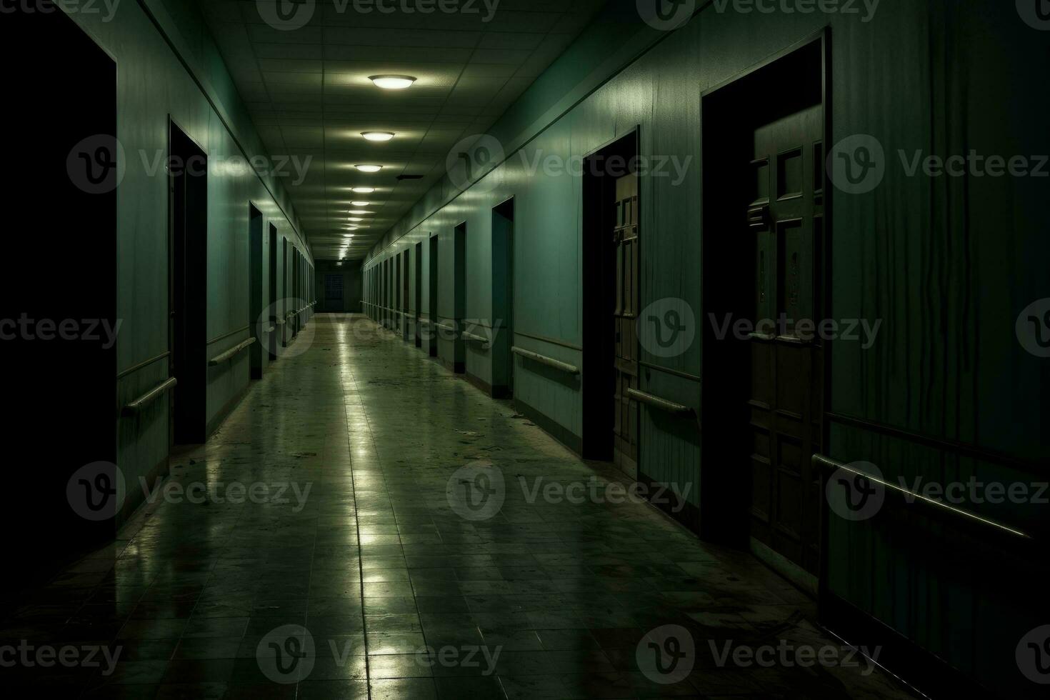 Eerie laughter echoing. Generative AI photo