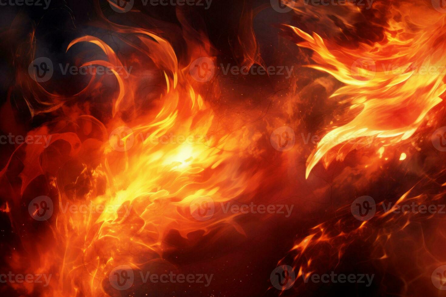Energetic fire background. Generative AI photo