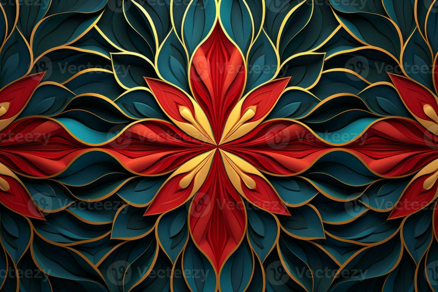 Explore the mesmerizing effects of repetition and symmetry. Generative AI photo