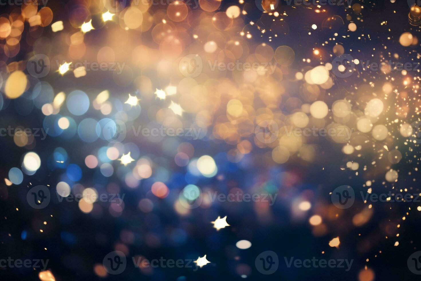 Blurry image of stars in the sky. Generative AI photo