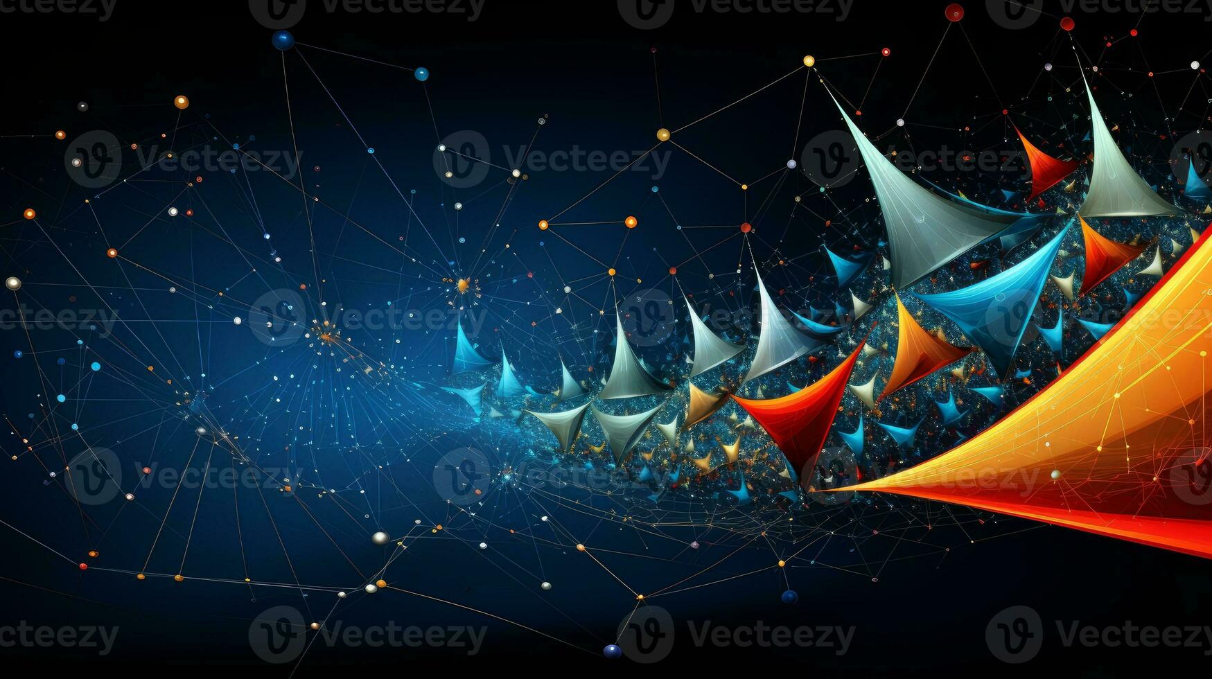 Mathematical theorems background. Generative AI photo