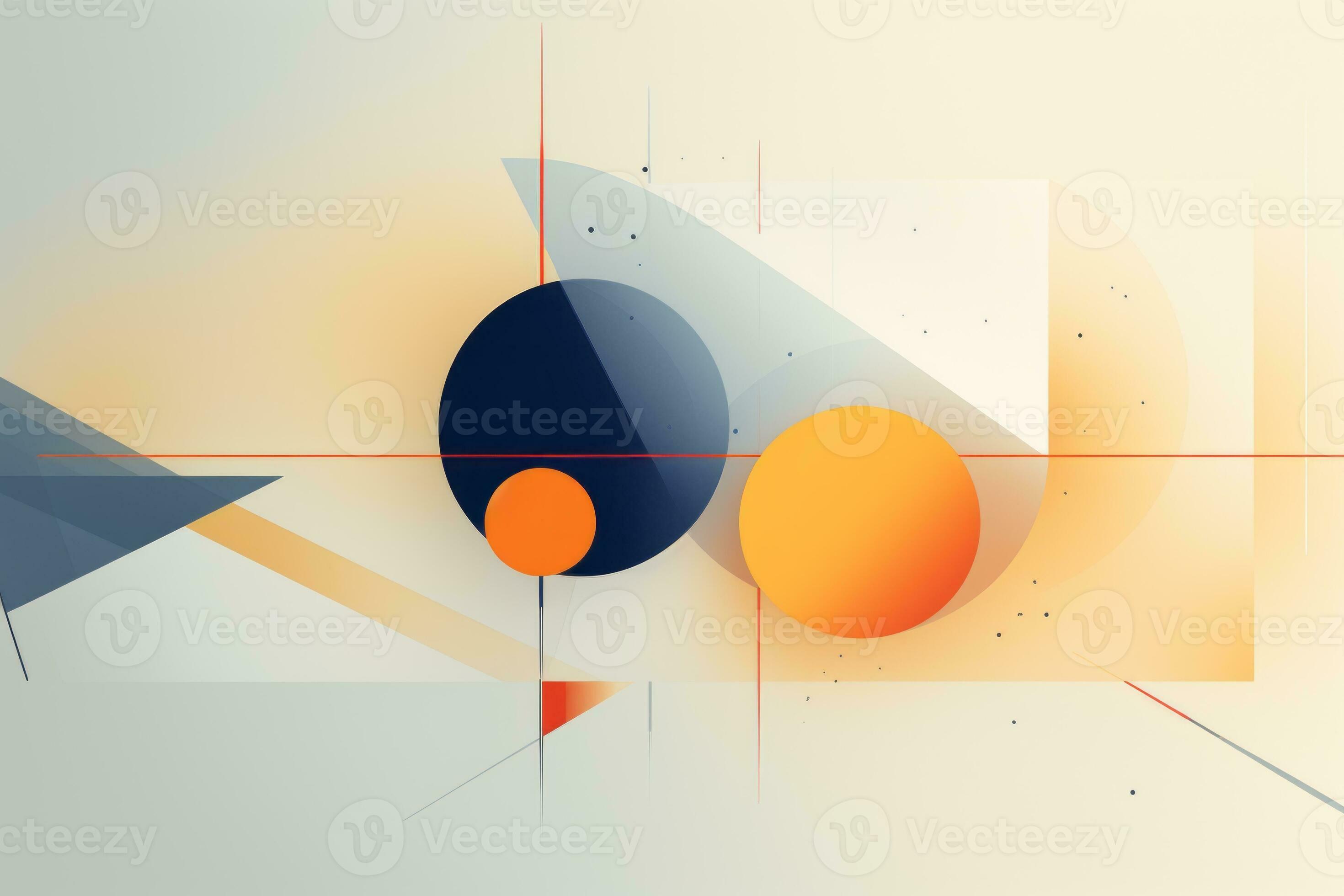 Minimalistic Wallpaper with Abstract Shapes. Generative AI 31582484