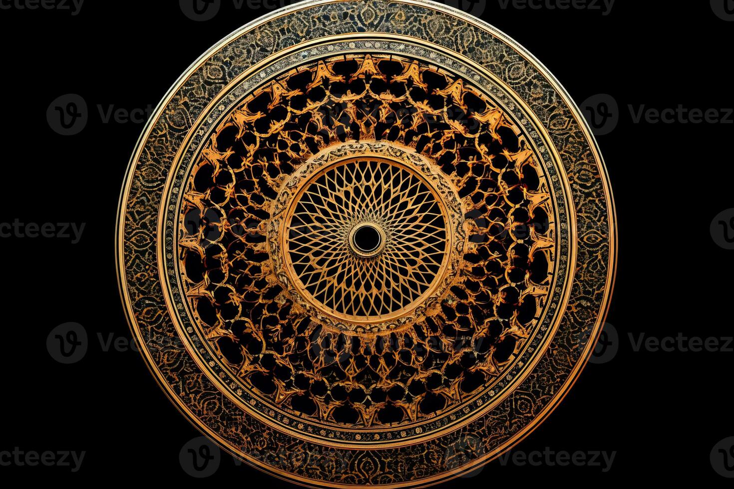 Mosque dome with space for writing. Generative AI photo