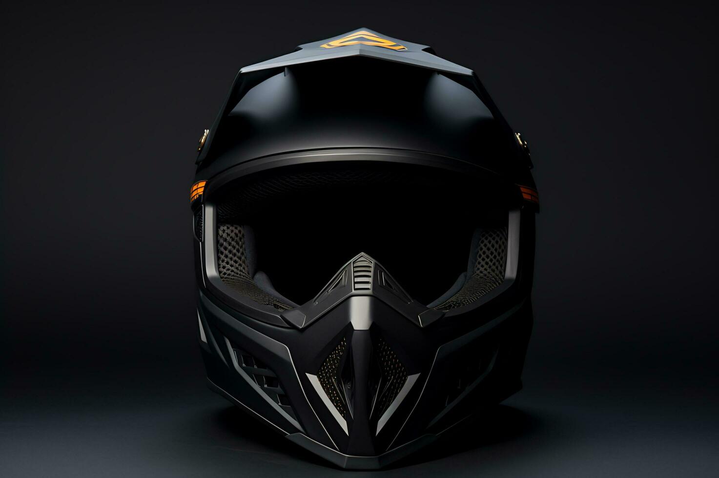 Shot of cool full face helmet on plain background AI Generative photo