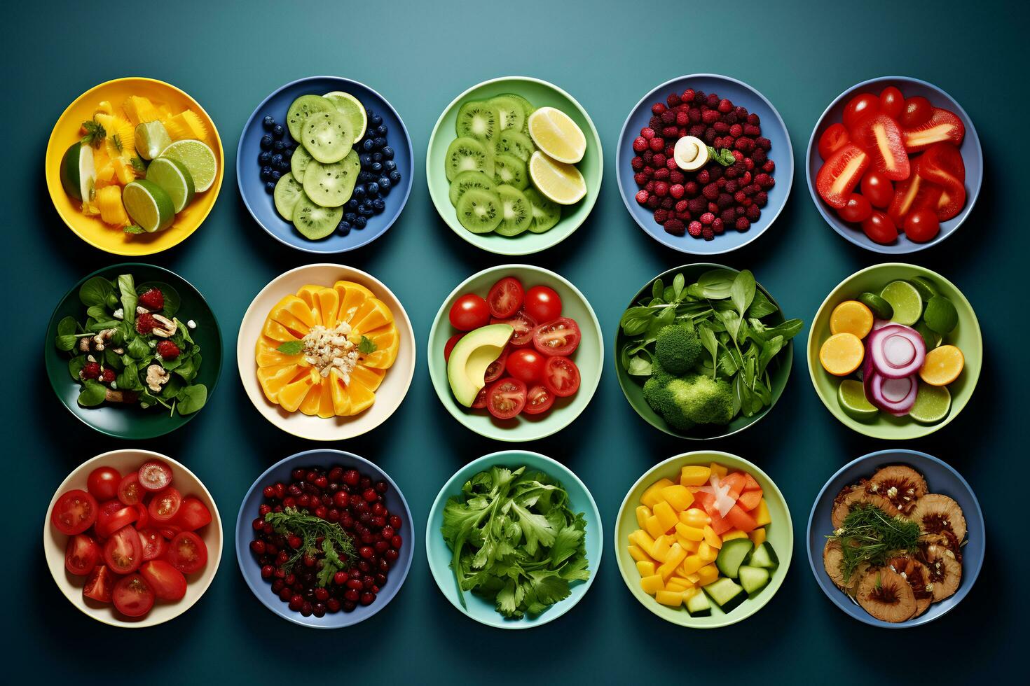 AI Generative Image of healthy vegetarians food photo