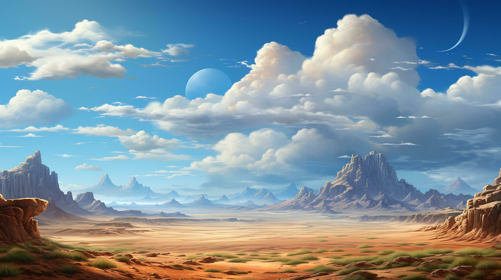 AI Generative The stark of beauty desert scenic landscape photo