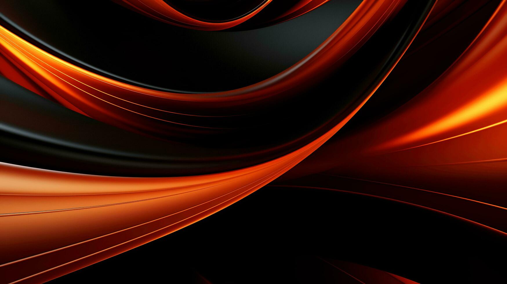 Black orange red 3d abstract wallpaper AI Generative photo