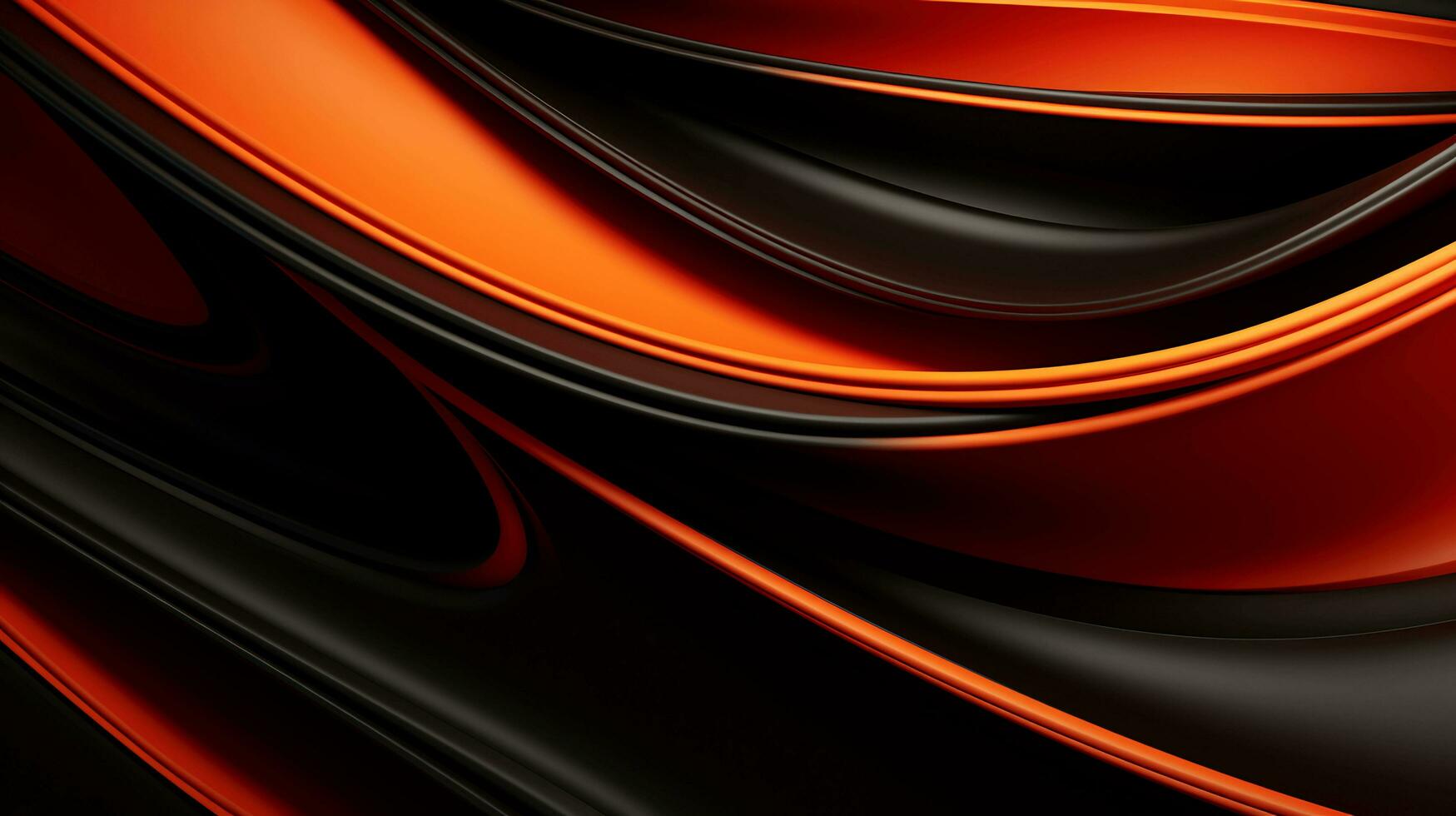 Black orange red 3d abstract wallpaper AI Generative photo