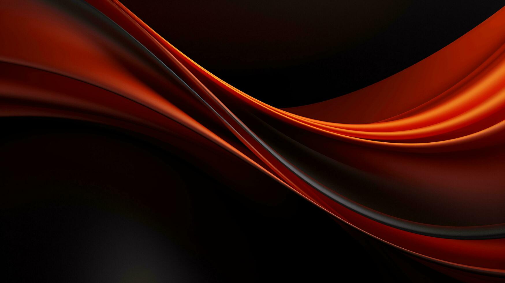 Black orange red 3d abstract wallpaper AI Generative photo