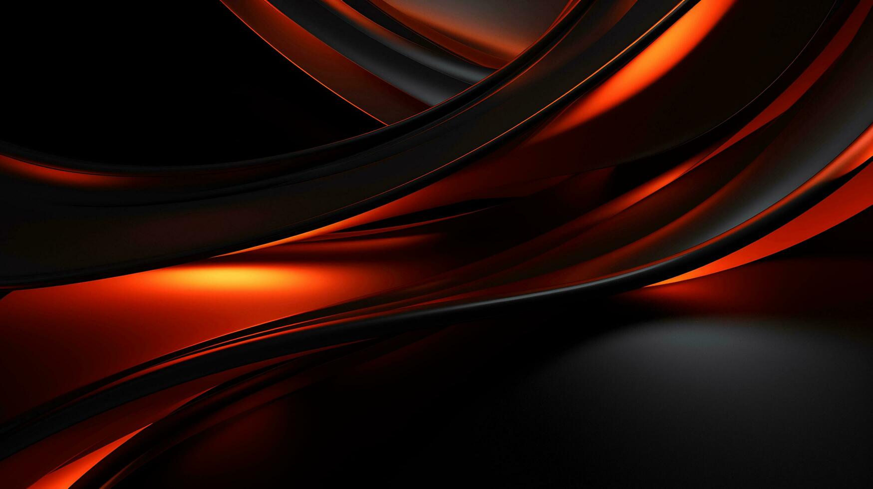 Black orange red 3d abstract wallpaper AI Generative photo