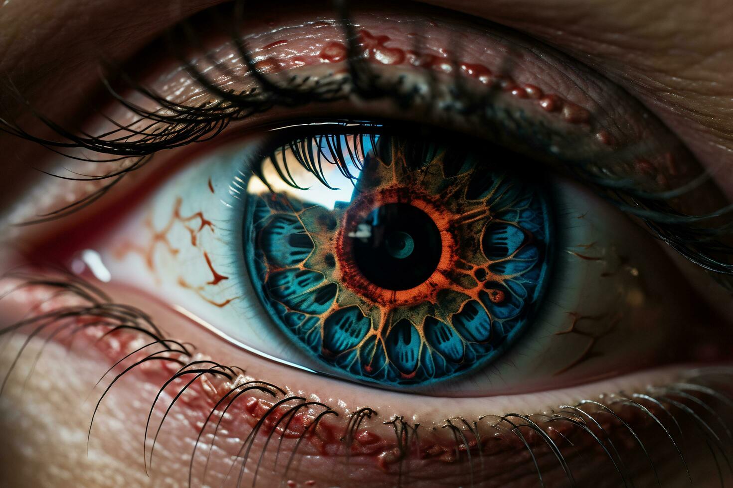 AI Generative Close up shot of beautiful eyes photo