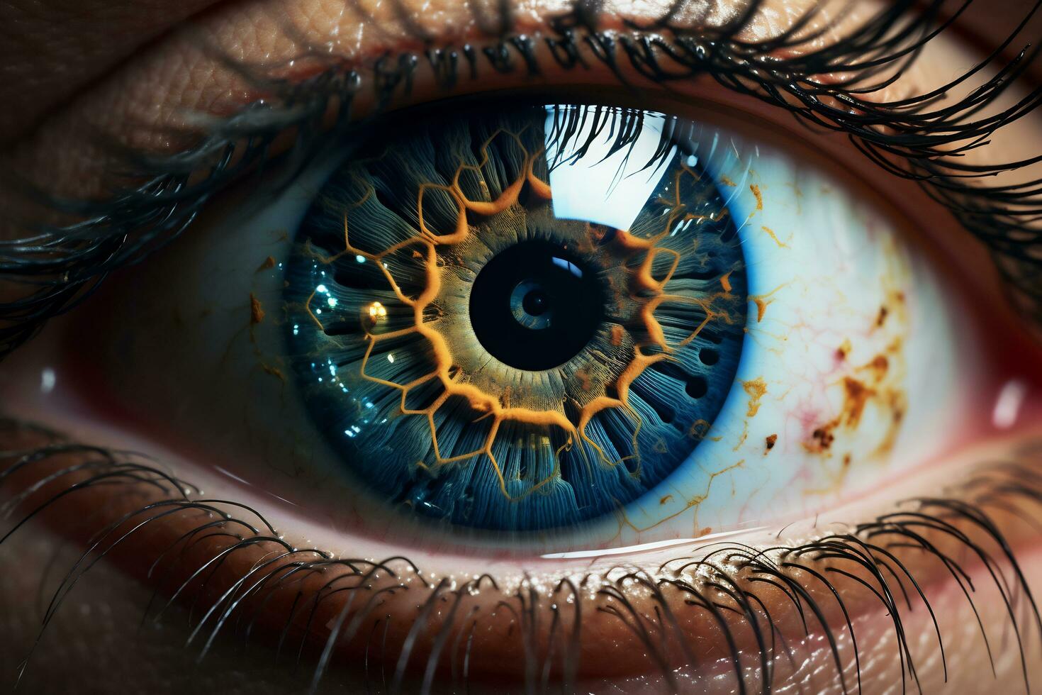 AI Generative Close up shot of beautiful eyes photo