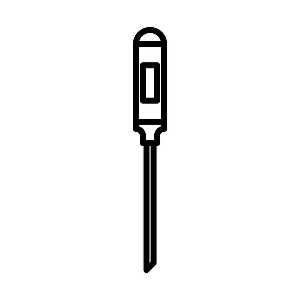 meat thermometer icon in line vector