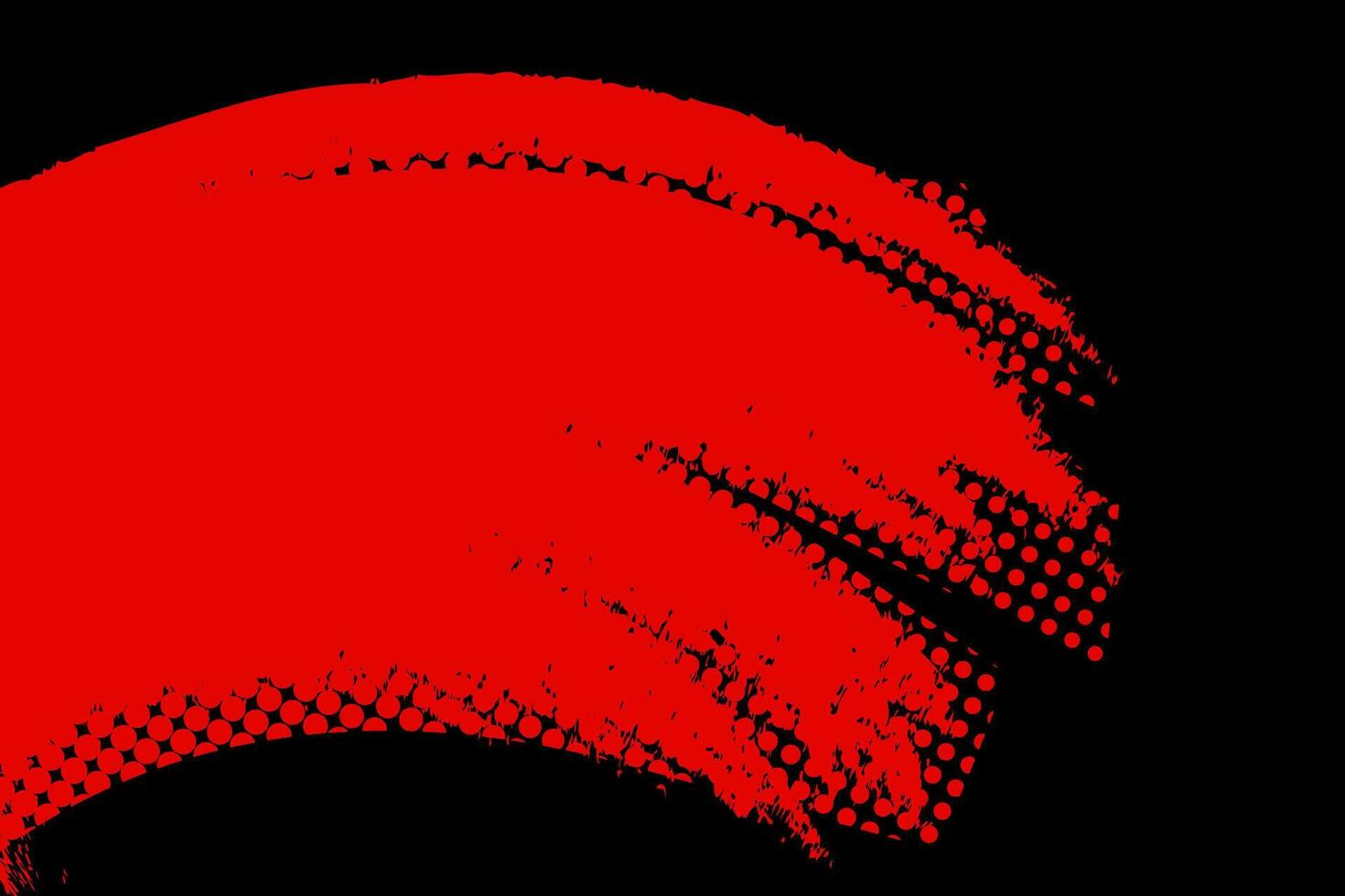 Red and black abstract grunge background. Color halftone texture, comic dotted pop art design. Vector illustration