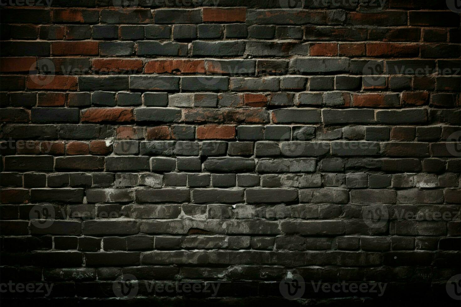 Brick wall backdrop darkened at edges, creating a striking vignette AI Generated photo