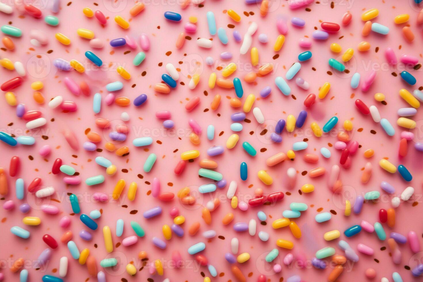 Colorful sprinkle pattern creates an eye catching background for various designs AI Generated photo