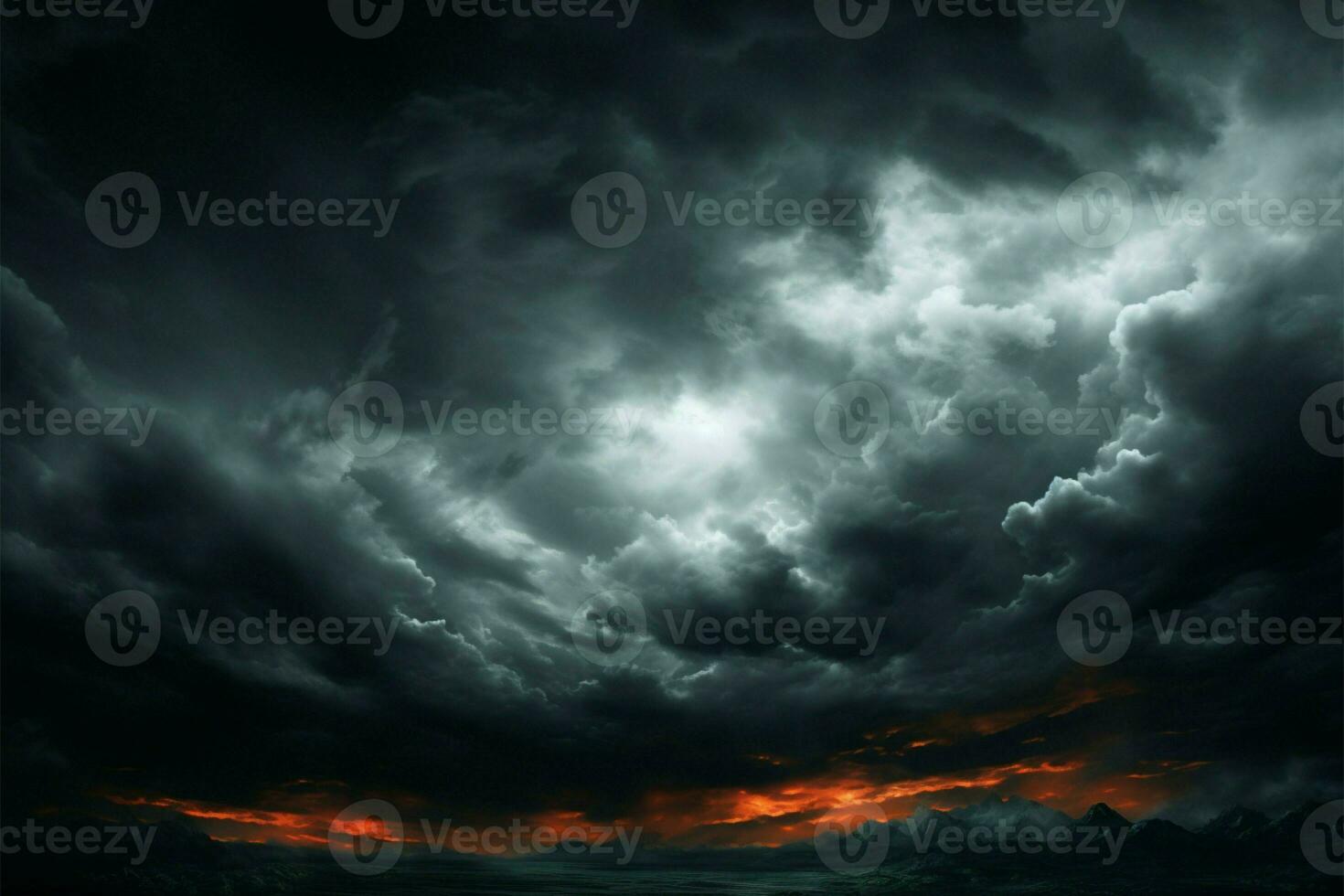 Abstract background of a brooding sky, reflecting sadness and turbulence AI Generated photo