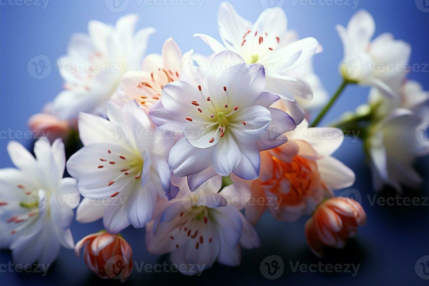 Natures awakening showcased by a vibrant array of fresh spring flowers AI Generated photo